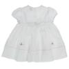 Picture of Sarah Louise Girls Smocked Embroidered Dress - White Red