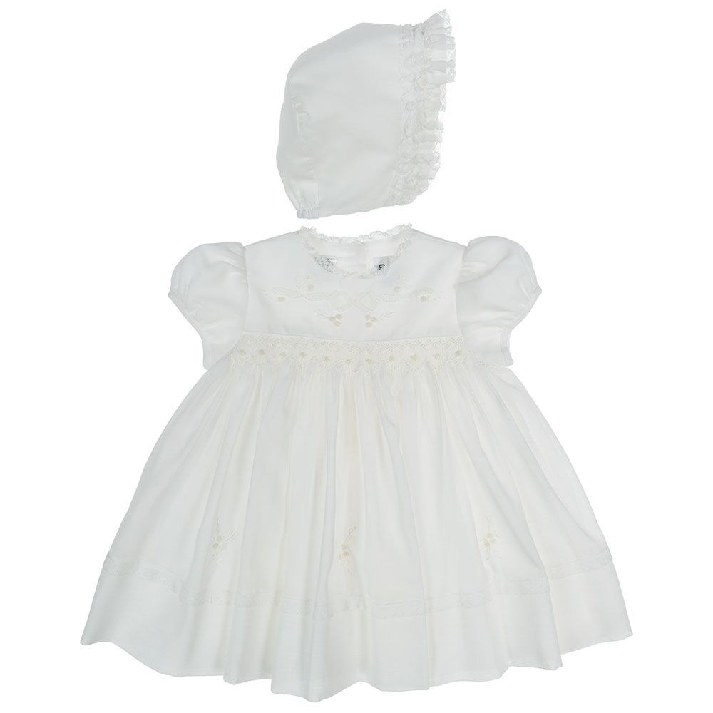 Smocked baptism deals dress