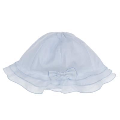 Picture of Sarah Louise Girls Ruffle Bow Polycotton Sunhat - Blue