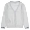 Picture of iDo Boys Knitted Cotton Cardigan - White Navy 