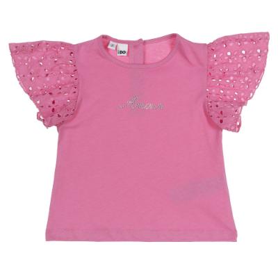 Picture of iDo Girls Lace Sleeve Jersey Top - Fuschia Pink