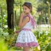 Picture of Abuela Tata Girls Ruffle Top & Seaside Skirt Set  - Red Gingham