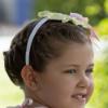 Picture of Abuela Tata Girls Plumetti Ruffle Rosette Headband - Pink yellow