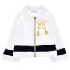 Picture of Monnalisa Girls Nautical Jersey Jacket - White