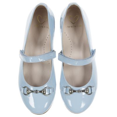 Picture of Panache Girls Snaffle Mary Jane Shoe - Pale Blue Patent