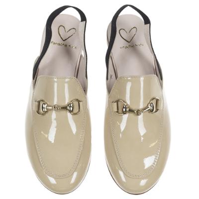 Picture of Panache Girls Sling Back Snaffle Loafer - Arena Beige Patent