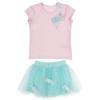 Picture of  Daga Girls Sweet Dreams T-shirt & Tulle Skirt Skort Set - Pink Mint