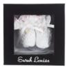 Picture of Sarah Louise Girls Smocked Baby Booties - White Pink