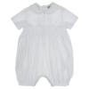 Picture of Sarah Louise Boys Smocked Romper & Hat Set - White