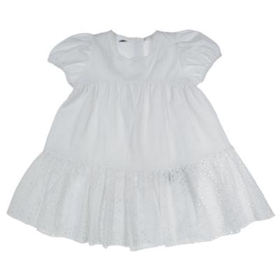 Picture of iDo Girls Puff Sleeve A Line Ruffle Lace Dress - White