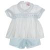 Picture of Miss P Boys Smocked Buster Blouse & Polka Shorts Set - Blue 