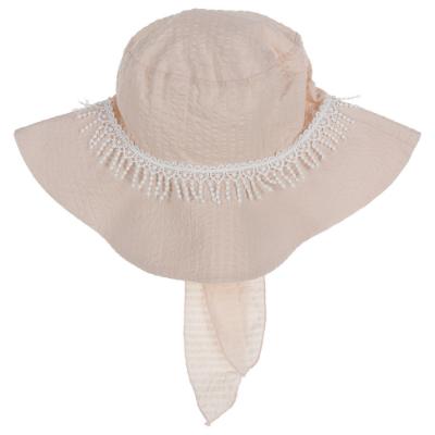 Picture of Jamiks Kids Vaiana Seersucker Summer Hat  - Apricot Pink 