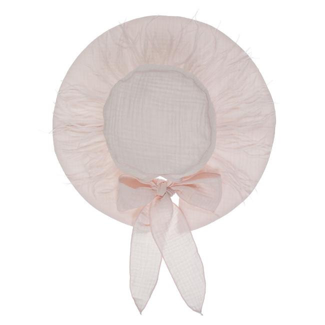 Picture of Jamiks Kids Akali Seersucker Summer Hat  - Apricot Pink