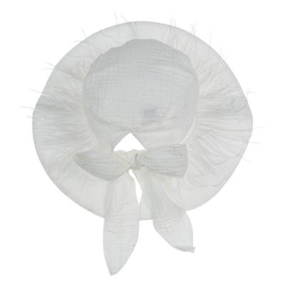 Picture of Jamiks Kids Akali Seersucker Summer Hat  - Ivory