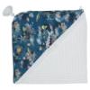 Picture of Jamiks Kids Aston Sea Print Hooded Waffle Towel - Blue