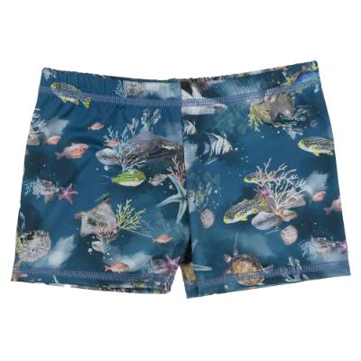 Picture of Jamiks Kids Triton Sea Print Swimming Trunks - Blue