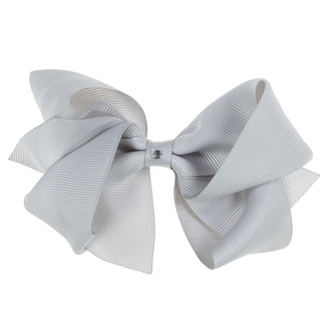 Picture of Bella's Bows 4.5" Grosgrain Lola Bow - Silver Grey