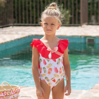 Picture of Rochy Girls Diana Ruffle Swimsuit - Pink Lemon