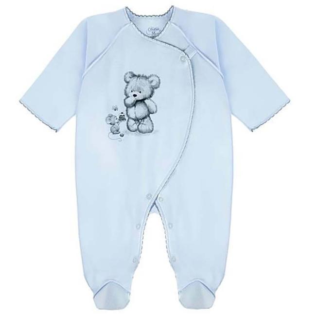 Picture of Sofija Mikado Front Opening Babygrow - Blue 