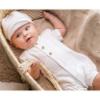 Picture of Sofija Muslinka Baby Boys Baker Boy Sun Cap - Ivory