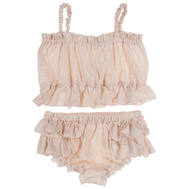 Picture of Jamiks Kids Baby Girls Miki Top & ruffle Panties Set  - Apricot Pink