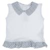 Picture of Coccode Girls Ruffle Top & Stripe Linen Shorts Set - White Blue