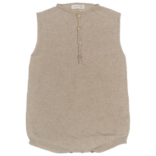 Picture of Wedoble Baby Knitted Cotton Sleeveless Shortie - Camel Beige