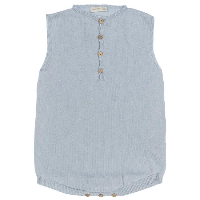 Picture of Wedoble Baby Knitted Cotton Sleeveless Shortie - Pale Blue