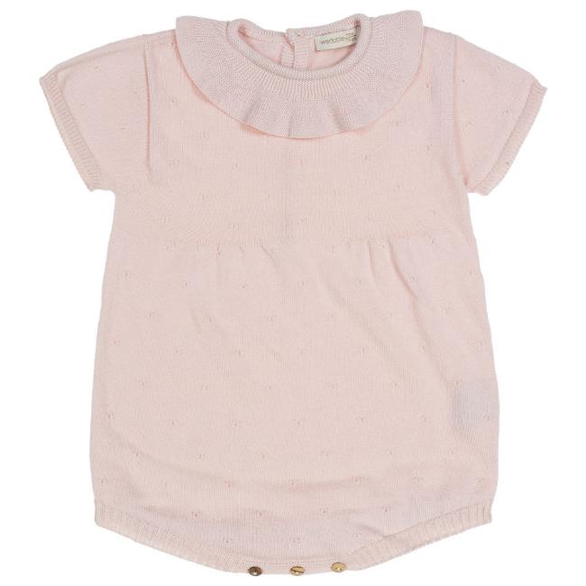 Picture of Wedoble Baby Girls Knitted Cotton Ruffle Collar Shortie - Rose Pink