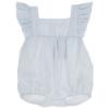 Picture of Wedoble Baby Girls Striped Cotton Ruffle Sleeve Romper - White Blue