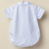 Picture of Wedoble Baby Boys Striped Cotton Romper - White Blue