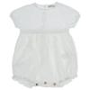 Picture of Wedoble Baby Girls Half Diamond Knit Organic Cotton Romper - Ivory 