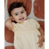 Picture of Wedoble Baby Girls Half Diamond Knit Organic Cotton Romper - Ivory 