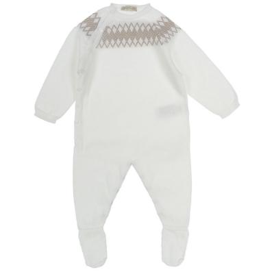 Picture of Wedoble Baby Mothers Love Knitted Cotton Baby Grow - Ivory Camel