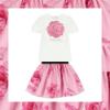 Picture of Monnalisa Girls Roses T-shirt - Cream