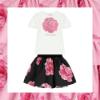 Picture of Monnalisa Girls Roses T-shirt - Cream