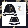 Picture of Monnalisa Girls Nautical Jersey Jacket - Navy