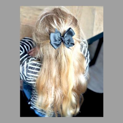 Picture of Bella's Bows 3.5" Grosgrain Knot - Dark Grey