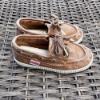 Picture of Calzados Cienta Boys Canvas Boat Shoe - Beige