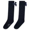 Picture of A Dee Penny Bow Knee Sock - Navy