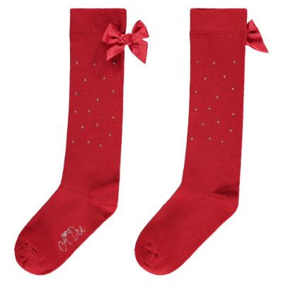 Picture of A Dee Penny Bow Knee Sock - Red