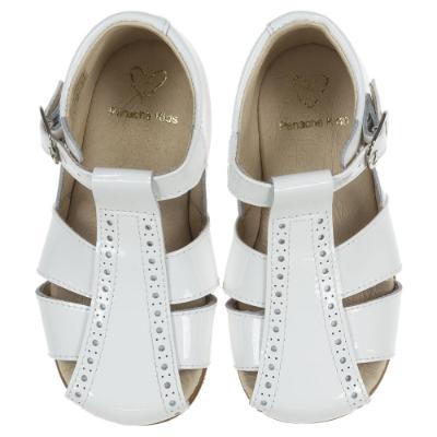Picture of Panache Traditional Unisex Sandal - White Patent