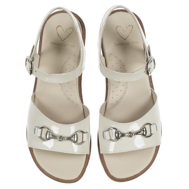 Picture of Panache Girls Snaffle Sandal - Beach Cream Patent