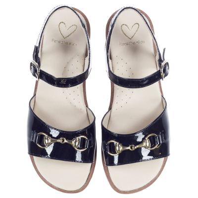 Picture of Panache Girls Snaffle Sandal - Navy Patent