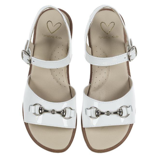 Picture of Panache Girls Snaffle Sandal - White Patent