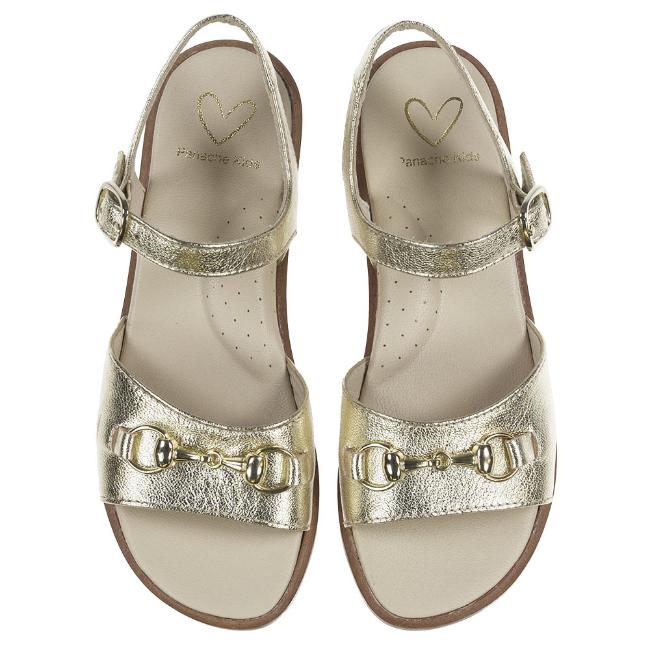 Picture of Panache Girls Snaffle Sandal - Metallic Gold Leather