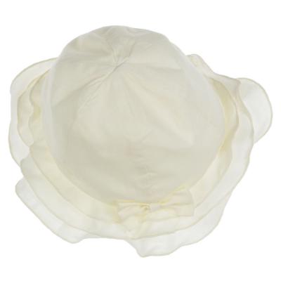 Picture of Sarah Louise Girls Ruffle Bow Polycotton Sunhat - Lemon