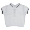 Picture of Sarah Louise Boys 2 Piece Knitted Short Set - White Navy
