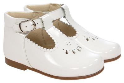Picture of Panache Traditional Classic Toddler T Bar Shoe - White Patent