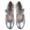 Picture of Panache Girls Scallop Pump - Metallic Silver Leather